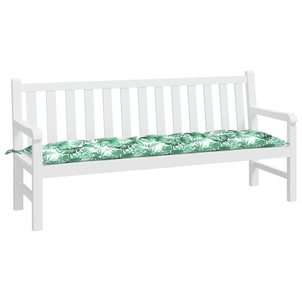 Gartenbank Auflage Blattmuster 180 cm