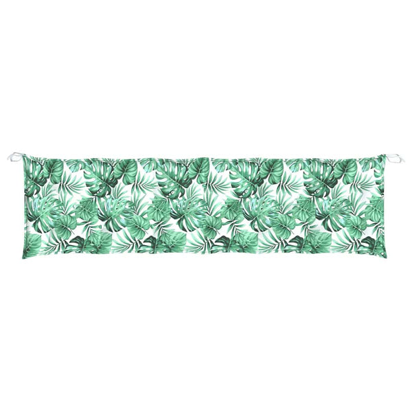 Gartenbank Auflage Blattmuster 180 cm
