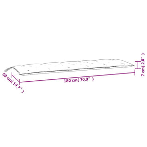 Gartenbank Auflage Blattmuster 180 cm