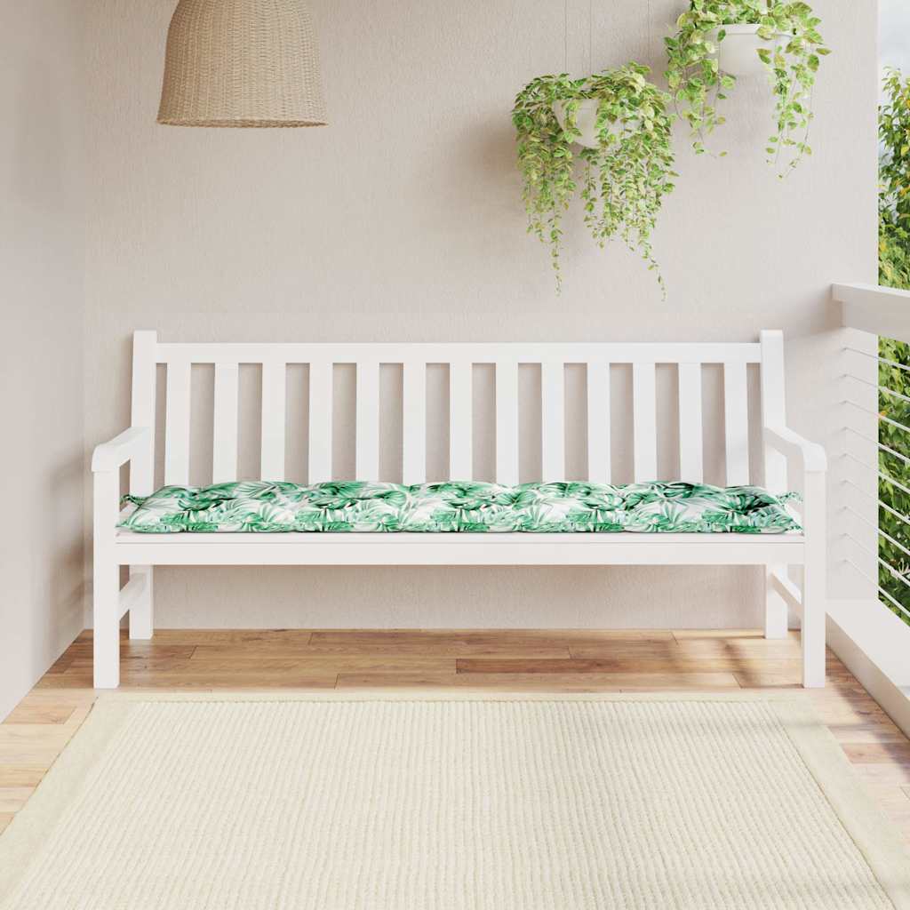 Gartenbank Auflage Blattmuster 180 cm