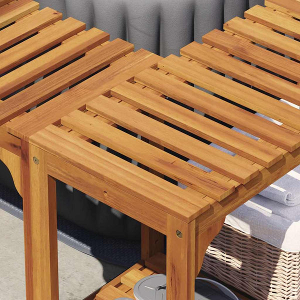 vidaXL Hot Tub Surround Brown 255 x 255 x 55.5 cm Solid Acacia Wood