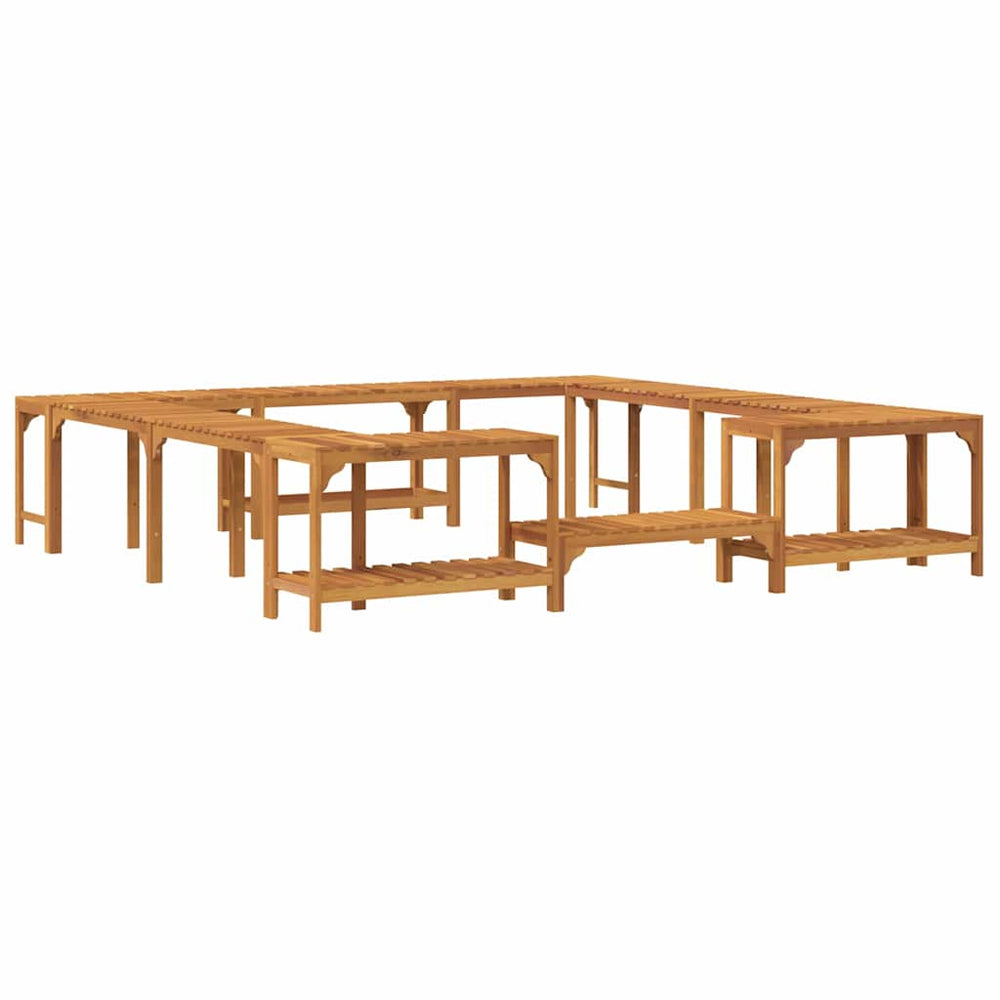 vidaXL Hot Tub Surround Brown 255 x 255 x 55.5 cm Solid Acacia Wood