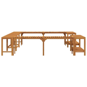 vidaXL Hot Tub Surround Brown 255 x 255 x 55.5 cm Solid Acacia Wood