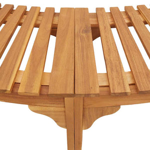 vidaXL Hot Tub Surround Brown Ø255 x 55.5 cm Solid Acacia Wood