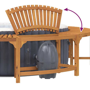 vidaXL Hot Tub Surround Brown Ø255 x 55.5 cm Solid Acacia Wood