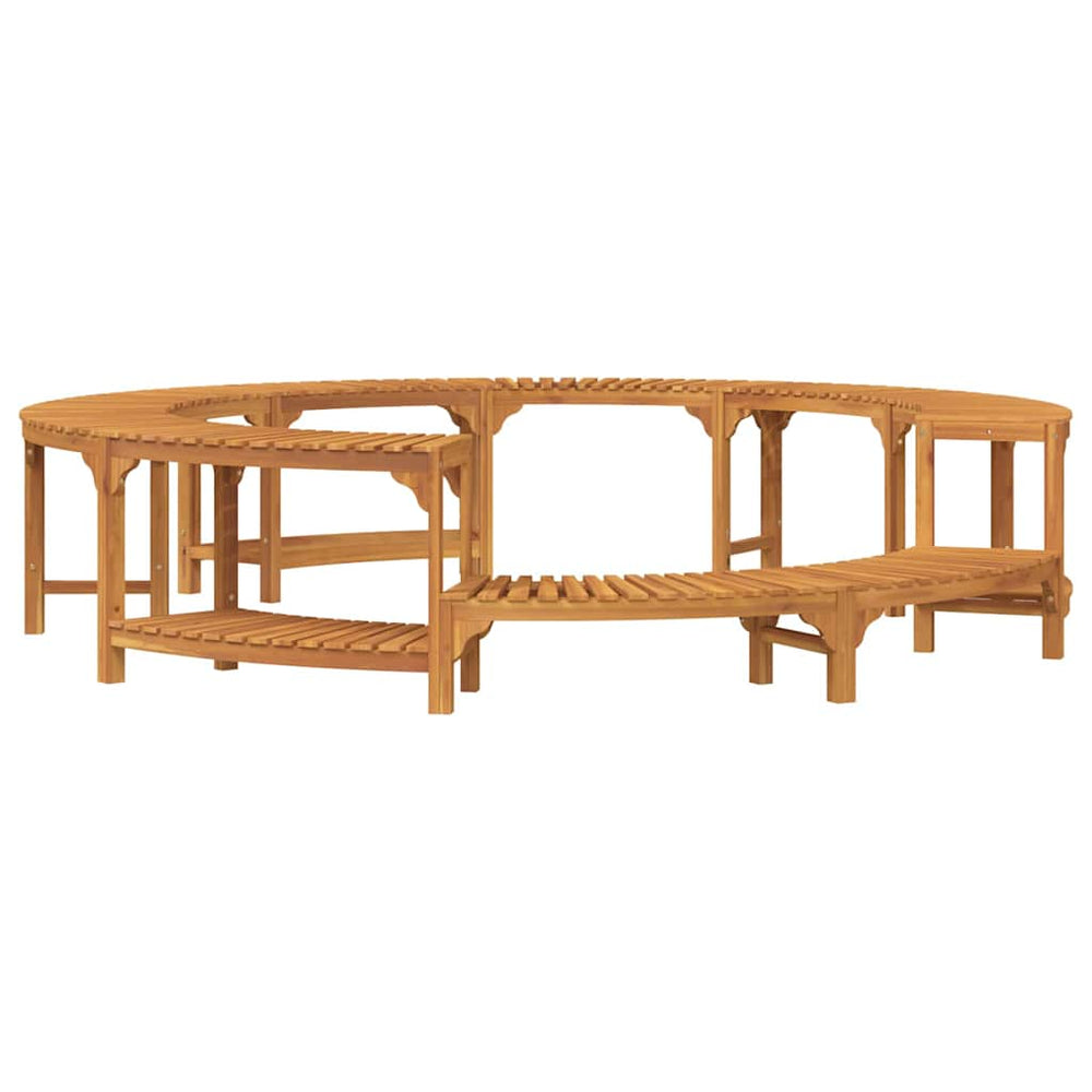 vidaXL Hot Tub Surround Brown Ø275 x 55.5 cm Solid Acacia Wood