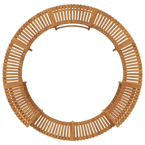 vidaXL Hot Tub Surround Brown Ø275 x 55.5 cm Solid Acacia Wood