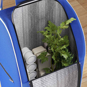 vidaXL Shopping Trolley Blue 39.5 x 33 x 93 cm Oxford Fabric