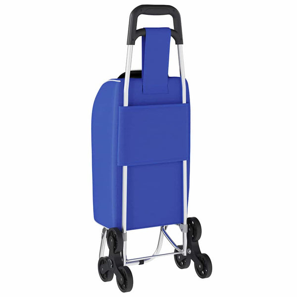 vidaXL Shopping Trolley Blue 39.5 x 33 x 93 cm Oxford Fabric