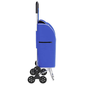 vidaXL Shopping Trolley Blue 39.5 x 33 x 93 cm Oxford Fabric
