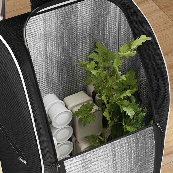 vidaXL Shopping Trolley Black 39.5 x 33 x 93 cm Oxford Fabric