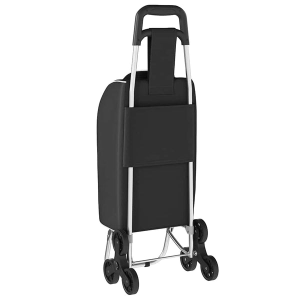 vidaXL Shopping Trolley Black 39.5 x 33 x 93 cm Oxford Fabric
