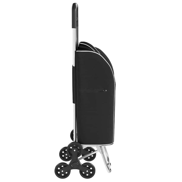vidaXL Shopping Trolley Black 39.5 x 33 x 93 cm Oxford Fabric