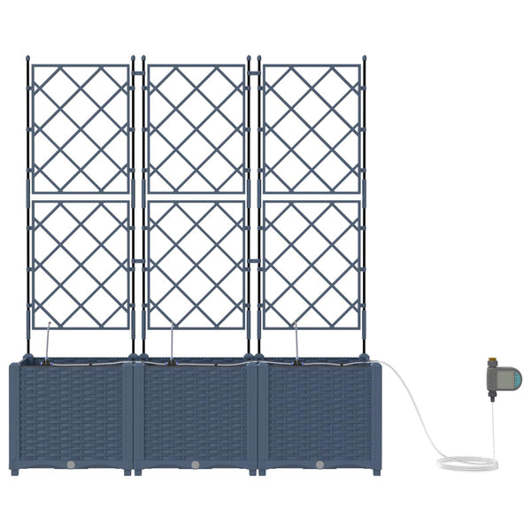 Garten Pflanzgefäß 3er Set Grau