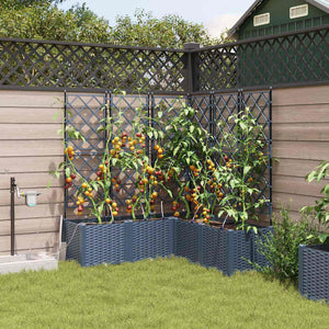 Garten Pflanzgefäß Set, 5-teilig, Grau