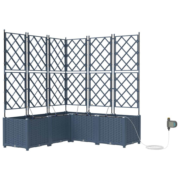 Garten Pflanzgefäß Set, 5-teilig, Grau
