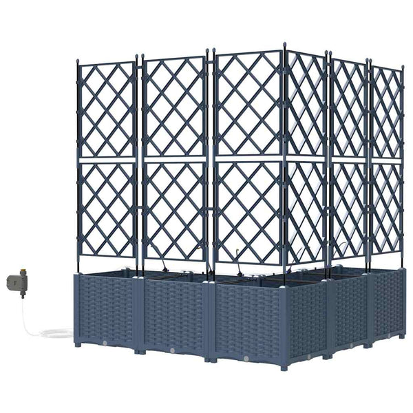 Garten Pflanzgefäß Set, 5-teilig, Grau