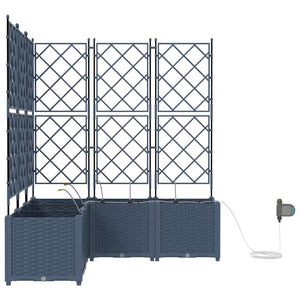Garten Pflanzgefäß Set, 5-teilig, Grau