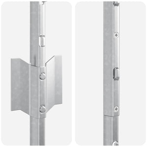 vidaXL Fence Posts 5 pcs Silver 120 cm Steel
