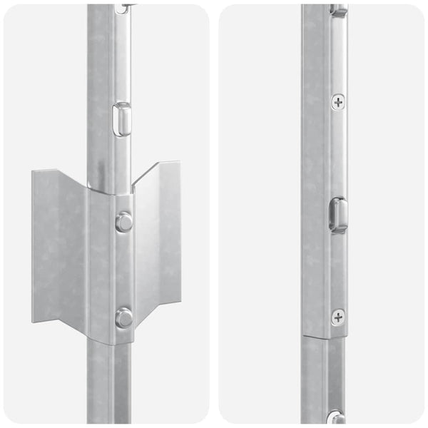 vidaXL Fence Posts 5 pcs Silver 120 cm Steel