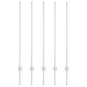 vidaXL Fence Posts 5 pcs Silver 120 cm Steel