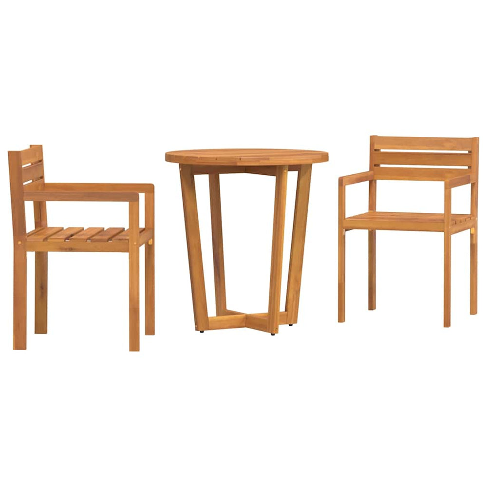 vidaXL 3-Piece Solid Acacia Wood Garden Dining Set