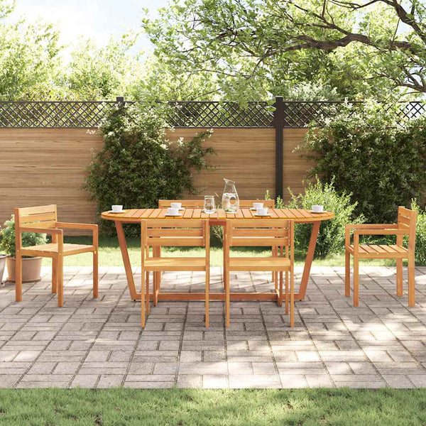 vidaXL 7-Piece Outdoor Dining Set Solid Acacia Wood