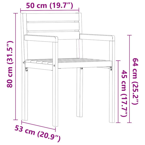 vidaXL 7-Piece Outdoor Dining Set Solid Acacia Wood