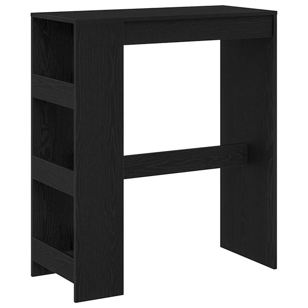 Bartisch mit Regal, Schwarz Eichen-Optik