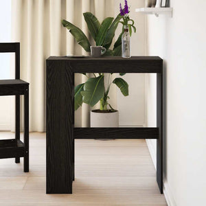 Bartisch mit Regal, Schwarz Eichen-Optik