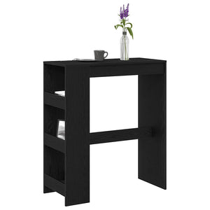 Bartisch mit Regal, Schwarz Eichen-Optik