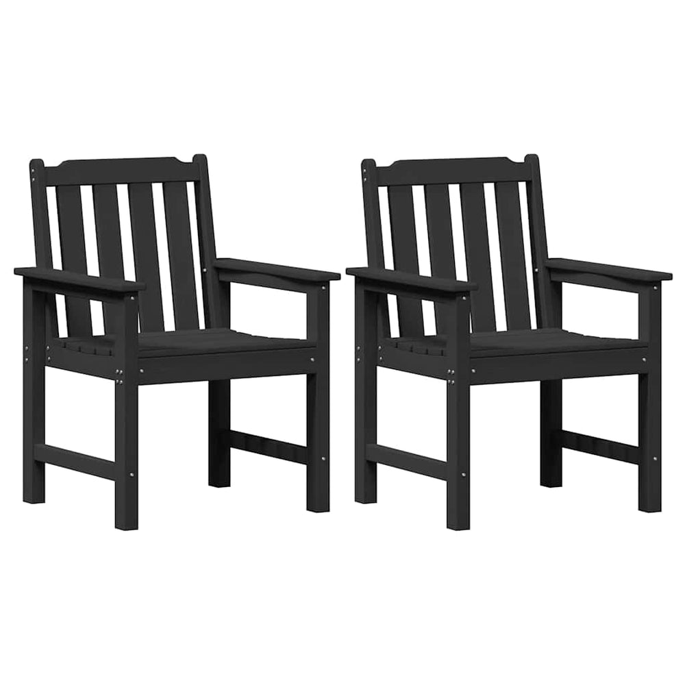 Garten Esszimmerstühle Schwarz, 2er-Set
