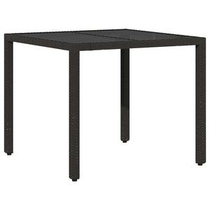 vidaXL Garden Dining Set 3 pcs Black Poly Rattan