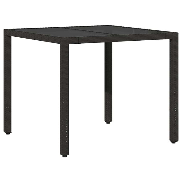 vidaXL Garden Dining Set 3 pcs Black Poly Rattan