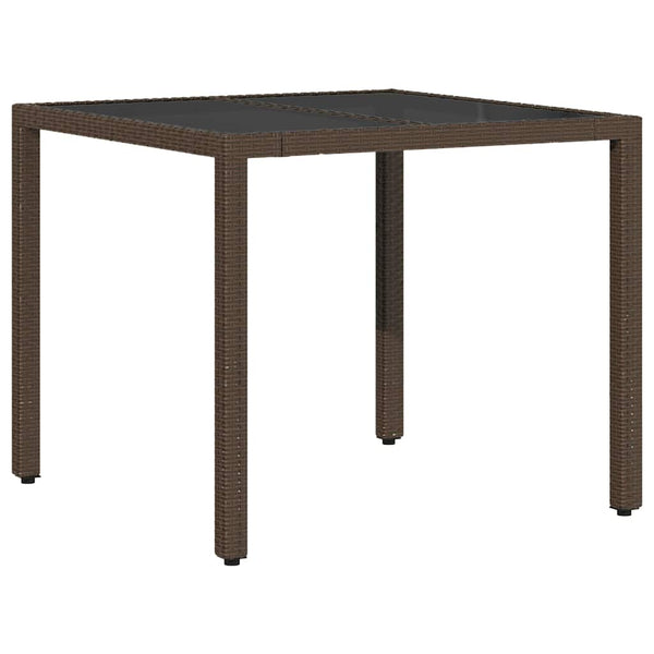 vidaXL Garden Dining Set 3 pcs Brown Poly Rattan