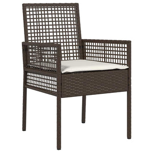 vidaXL Garden Dining Set 3 pcs Brown Poly Rattan