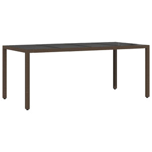 vidaXL Garden Dining Set 9 pcs Brown Poly Rattan