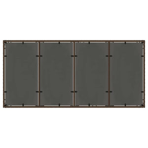 vidaXL Garden Dining Set 9 pcs Brown Poly Rattan