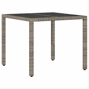 vidaXL Garden Dining Set 3 pcs Grey Poly Rattan