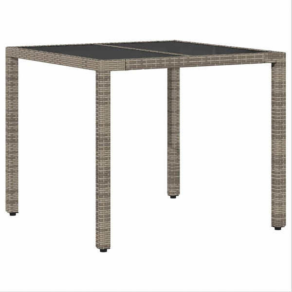 vidaXL Garden Dining Set 3 pcs Grey Poly Rattan