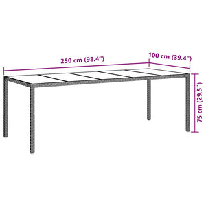 vidaXL Outdoor Dining Set 11 Pieces Grey Poly Rattan