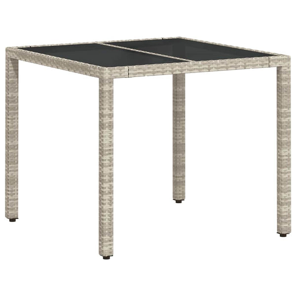 vidaXL Garden Dining Set 3 pcs Light Grey Poly Rattan