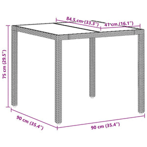 vidaXL Garden Dining Set 3 pcs Light Grey Poly Rattan