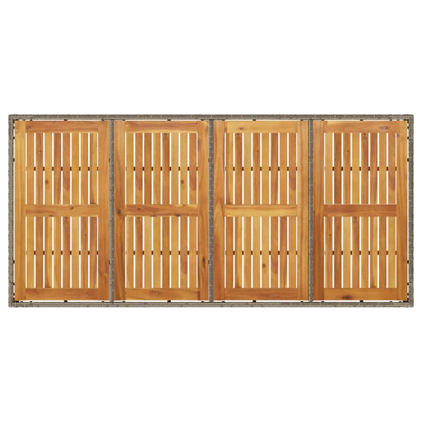 vidaXL Garden Dining Set 9 pcs Grey Poly Rattan
