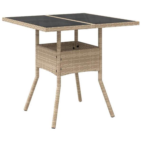 vidaXL Garden Dining Set 5 pcs Beige Poly Rattan