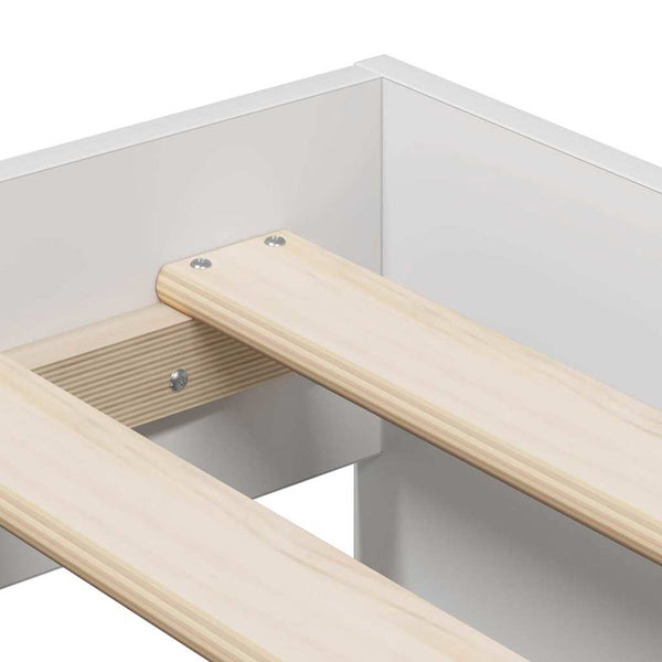 vidaXL Bed Frame with Drawers White 90 x 200 cm Engineered Wood