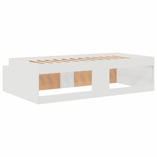 vidaXL Bed Frame with Drawers White 90 x 200 cm Engineered Wood