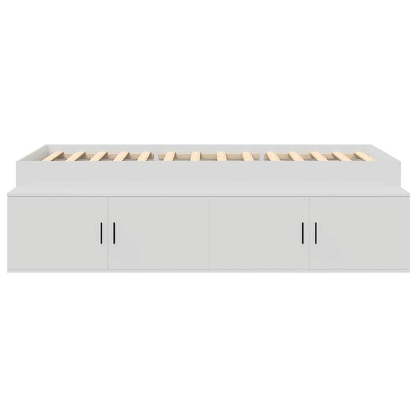 vidaXL Bed Frame with Drawers White 90 x 200 cm Engineered Wood