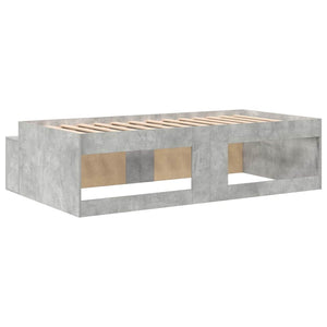 vidaXL Bed Frame with Drawers Concrete Grey 90 x 200 cm Engineered Wood