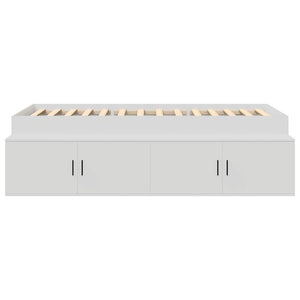 vidaXL Bed Frame with Drawers White 80 x 200 cm Engineered Wood